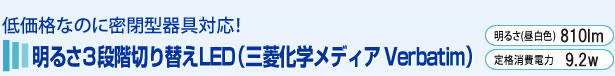 明るさ3段階切り替えLED